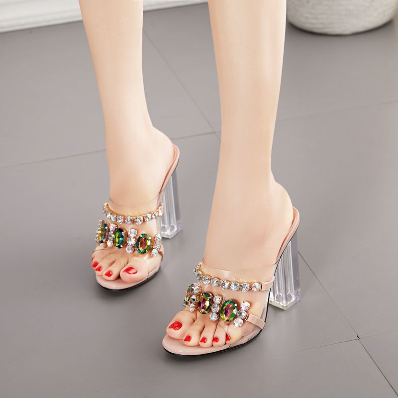 Crystal Cascade Mules - Sparkssy