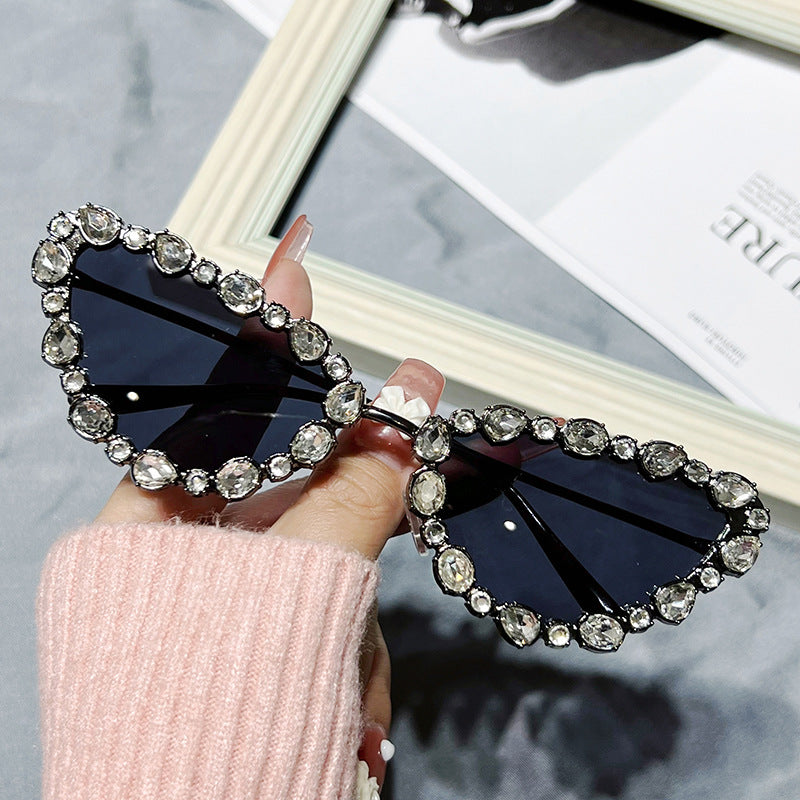 Women's New Cat-eye Sunglasses With Diamonds - Sparkssy