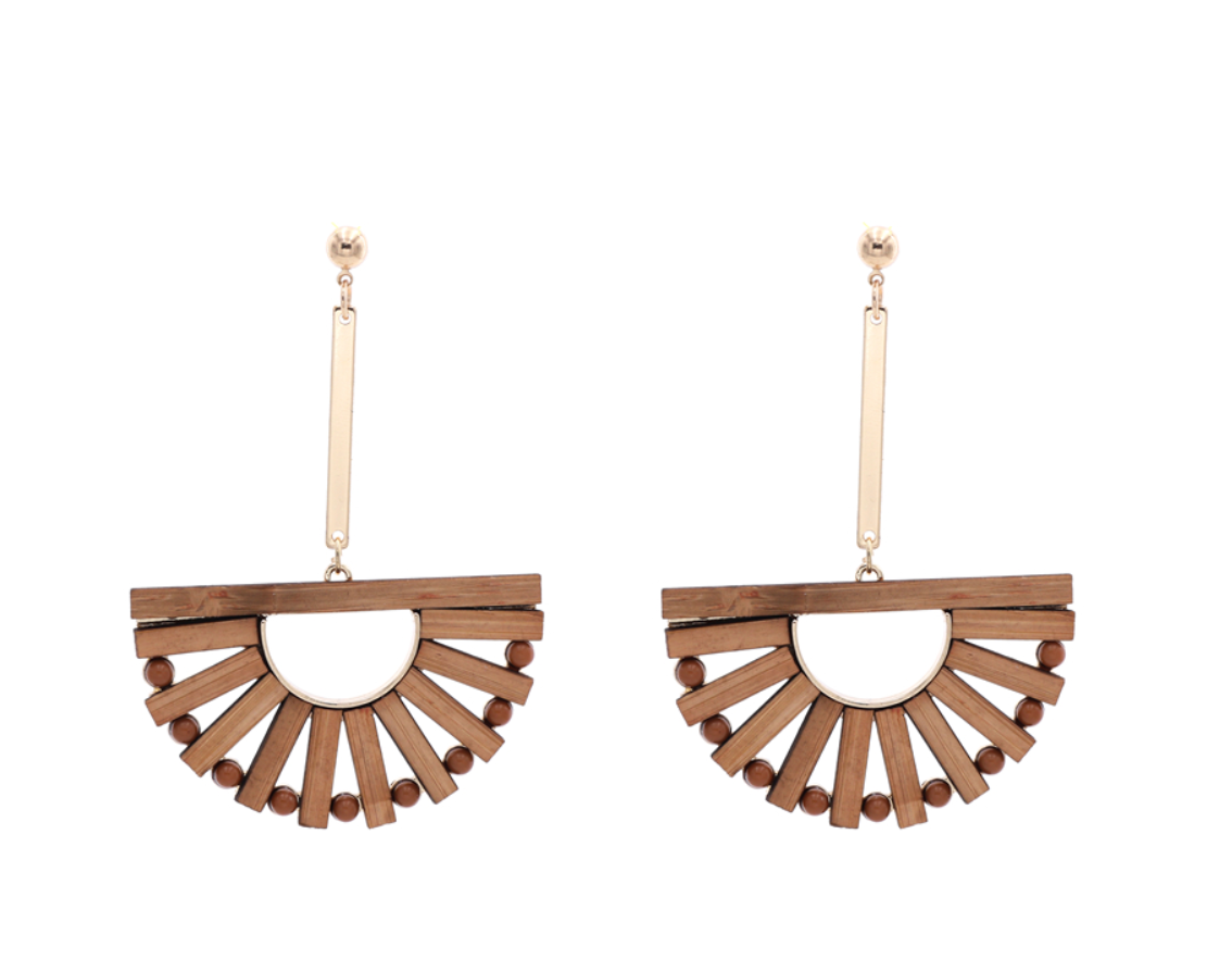 Bamboo hollow earrings - Sparkssy