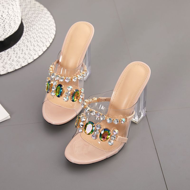 Crystal Cascade Mules - Sparkssy