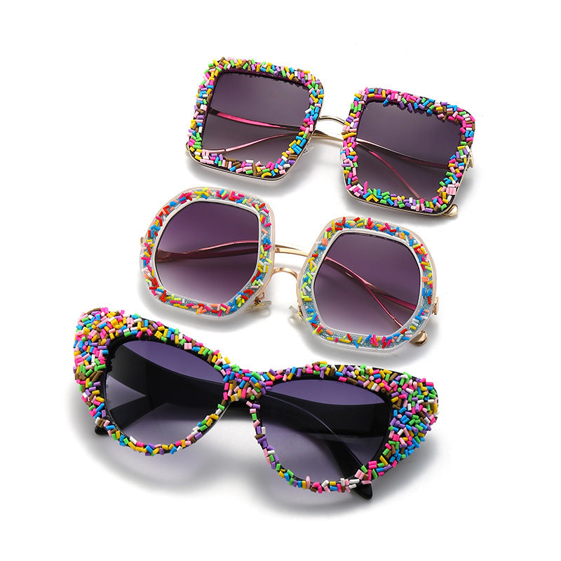 Cat Eye Cake Sunglasses Street Snap Fashion UV Protection Party - Sparkssy