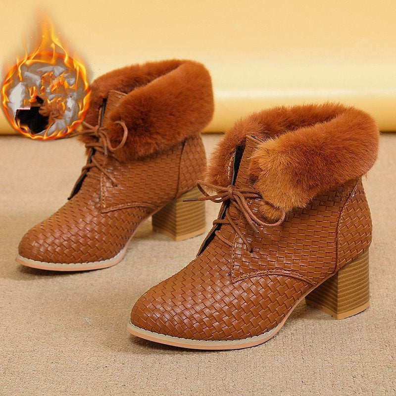 Bella Woven Cozy Booties - Sparkssy