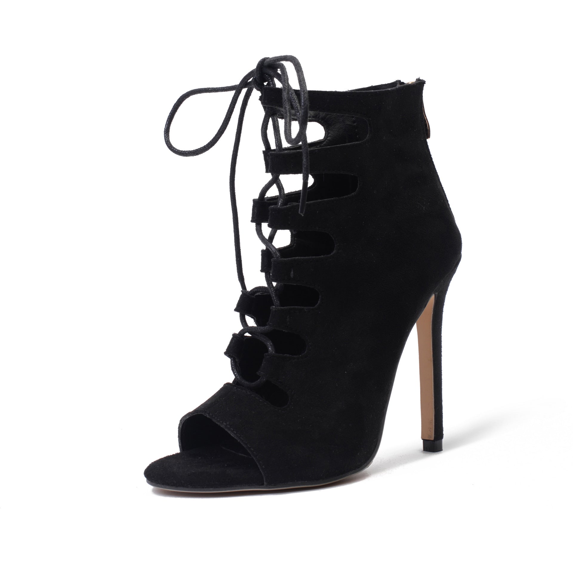 Rosa Strappy Suede Heels - Sparkssy