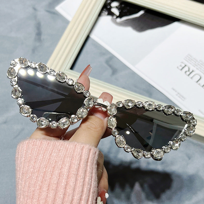 Women's New Cat-eye Sunglasses With Diamonds - Sparkssy