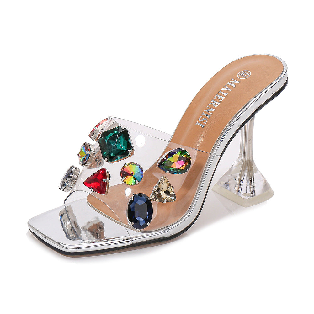 Jeweled Prism Mules - Sparkssy