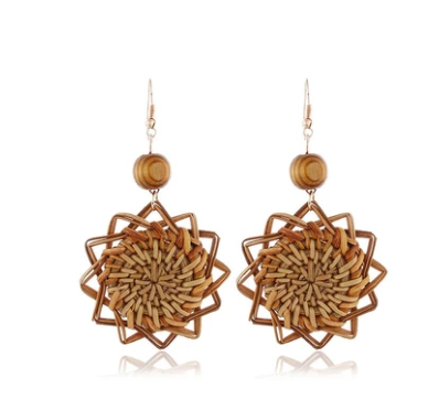 Bamboo hollow earrings - Sparkssy