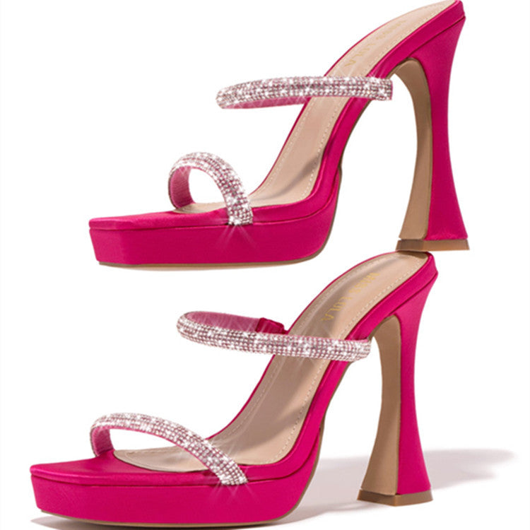 Aurora Crystal Platform Heels - Sparkssy