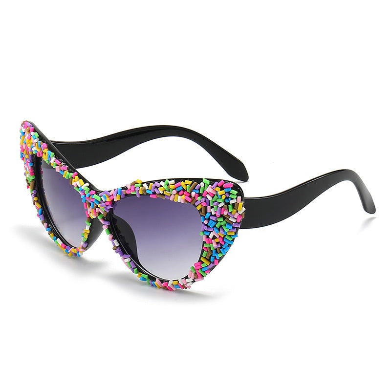 Cat Eye Cake Sunglasses Street Snap Fashion UV Protection Party - Sparkssy