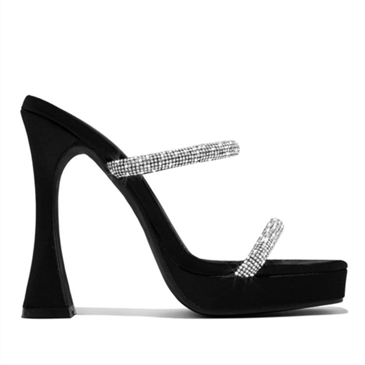 Aurora Crystal Platform Heels - Sparkssy