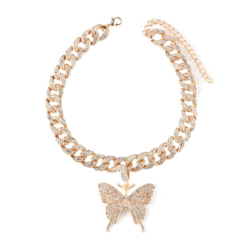 Gilded Butterfly Embrace Necklace - Sparkssy