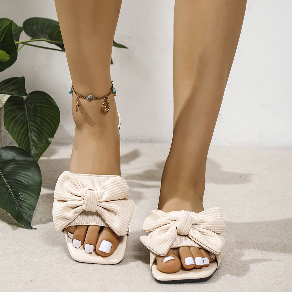 The Chiffon Bow Slides - Sparkssy