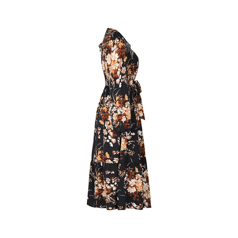 Women's European And American Printing Autumn Dress - Sparkssy